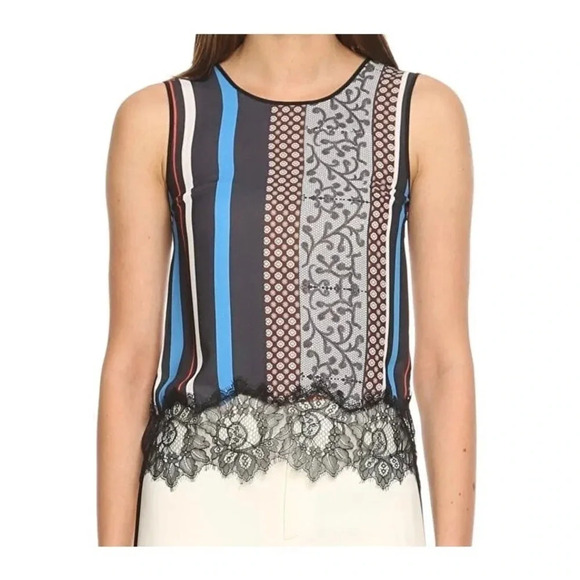 Clover Canyon Sleeveless Top with Lace Size M. - Picture 1 of 8